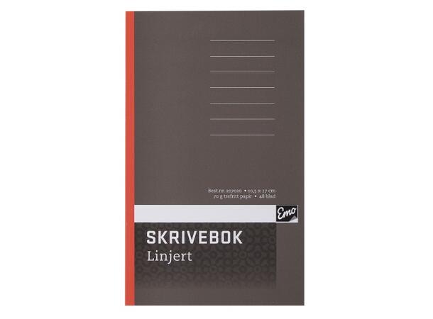 Skrivebok Emo 10,5x17cm 70g 48bl linjer 